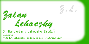 zalan lehoczky business card